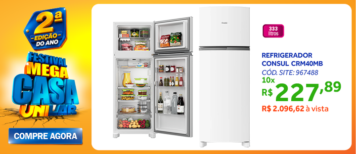 Refrigerador Consul 333L CRM40MB Duplex Branco 220V