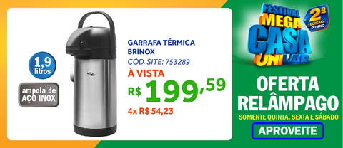 Garrafa Térmica Brinox 1,9 Litros Inox