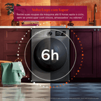 Lava e Seca Brastemp 14kg B= Smart BNO14AS Inverter Titanium 220V