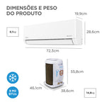Ar-Condicionado Split Inverter Midea 9000 BTUs AI AirVolution Frio Branco 220V