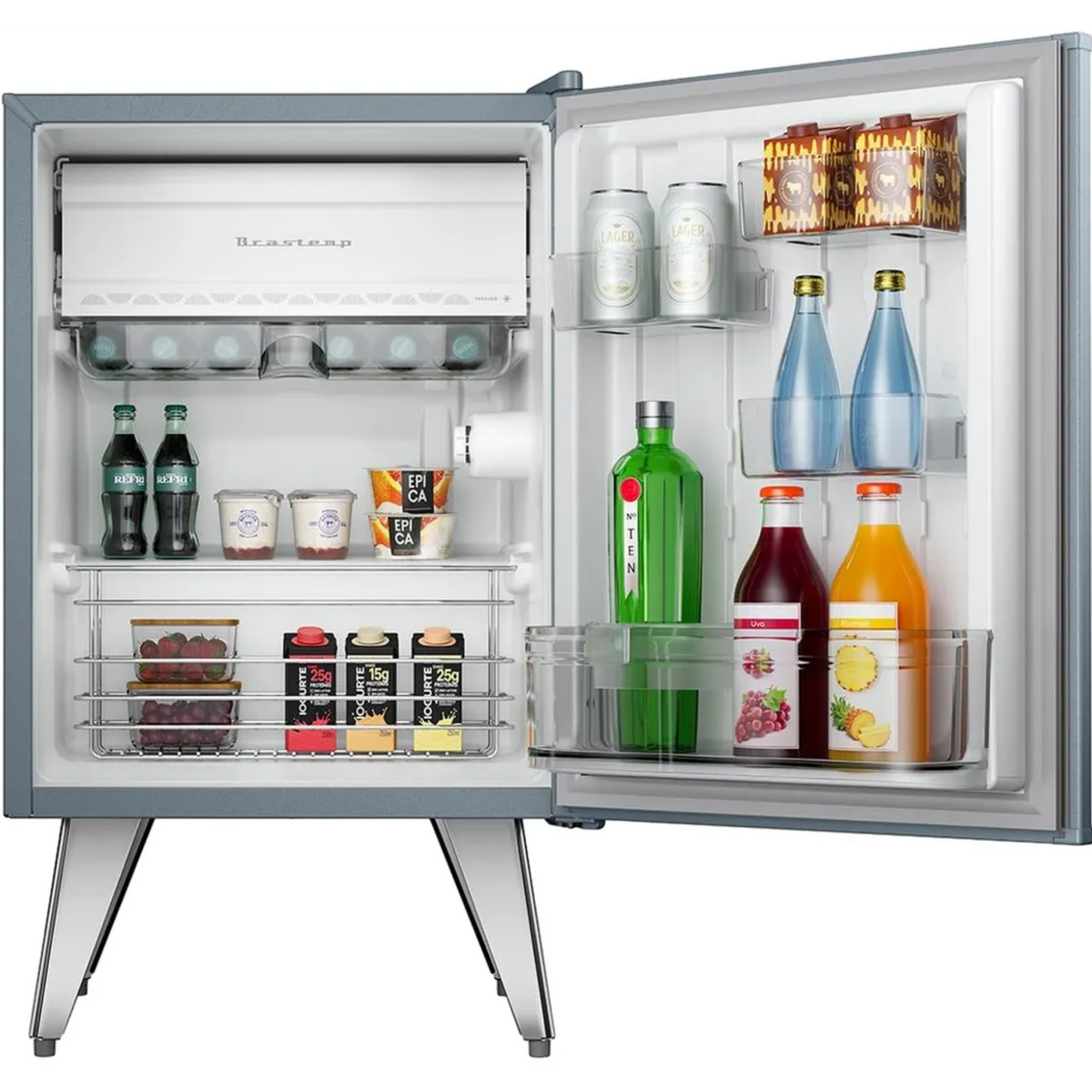 Frigobar Brastemp Retrô 76L BRA08MW Azul Texturizado 220V