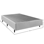 Base Para Colchão Luno Casal Ecoflex 138x188x25cm Cinza Claro