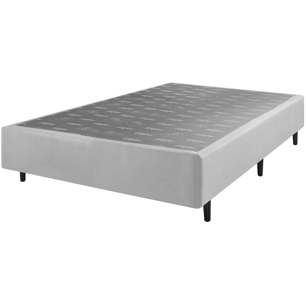 Base Para Colchão Luno Casal Ecoflex 138x188x25cm Cinza Claro