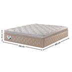 Colchão Lush King Ecoflex Molas Ensacadas Wide 193x203x35cm Linho Bege
