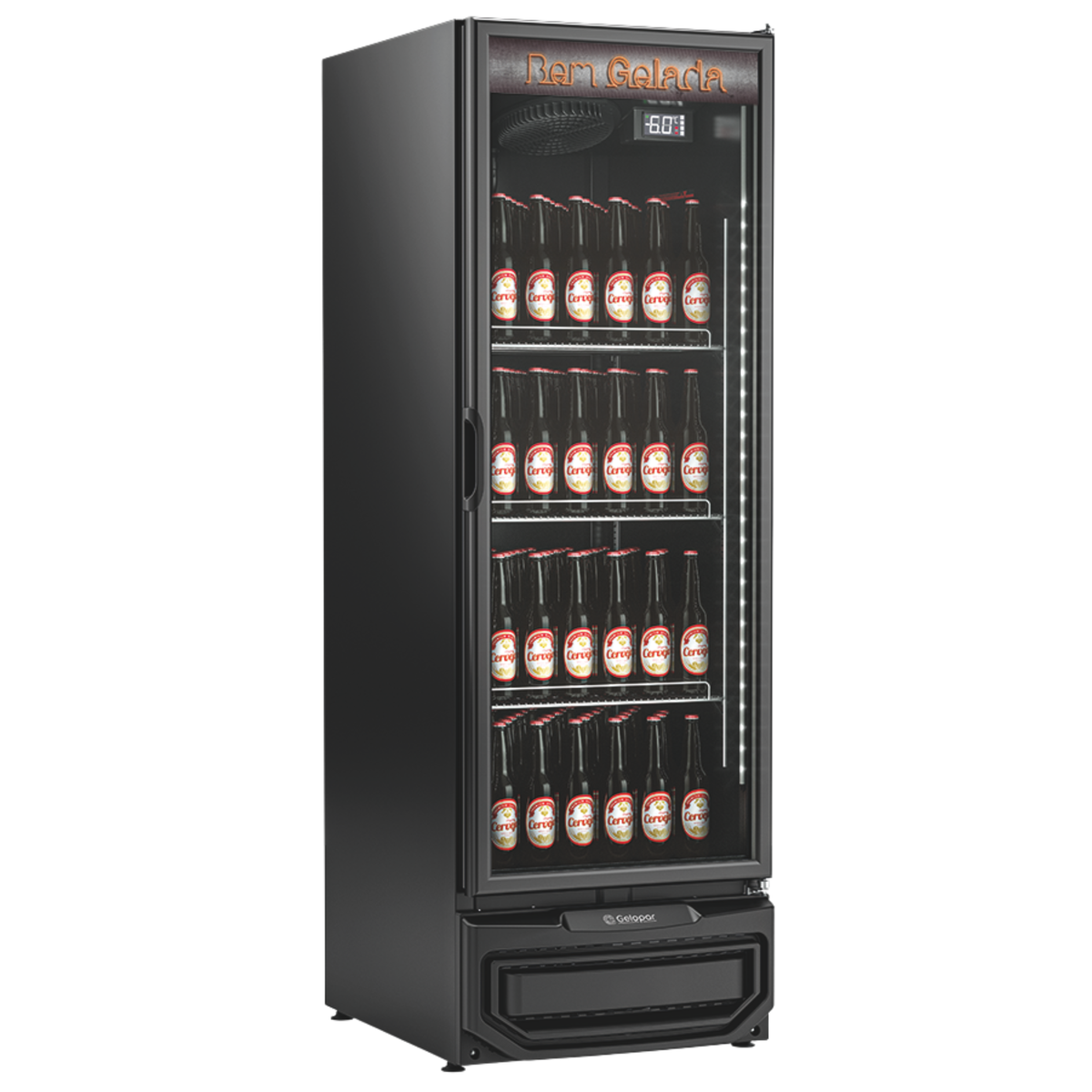 Cervejeira Gelopar 570L Porta de Vidro GCB-57V LC Preto 220V