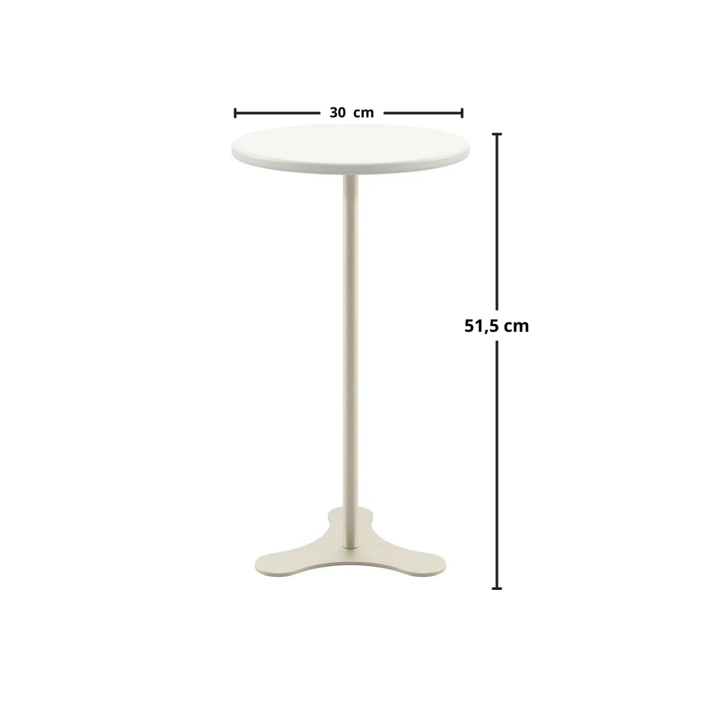 Mesa de Apoio Orb Província 51cm Off White Fosco e Champanhe
