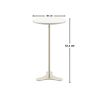 Mesa de Apoio Orb Província 51cm Off White Fosco e Champanhe