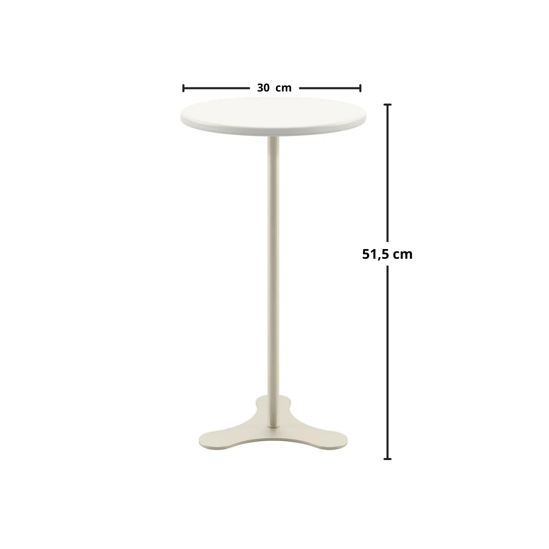 Mesa de Apoio Orb Província 51cm Off White Fosco e Champanhe
