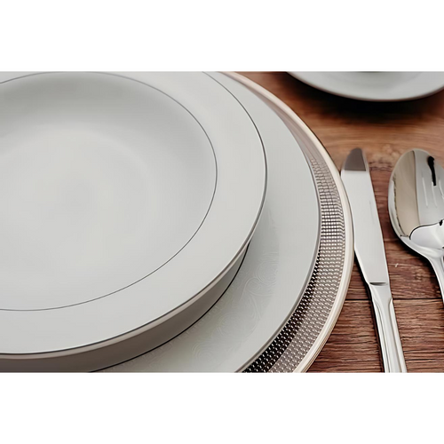 Aparelho de Jantar e Chá 30 peças Schmidt em Porcelana Modelo Redondo Martha