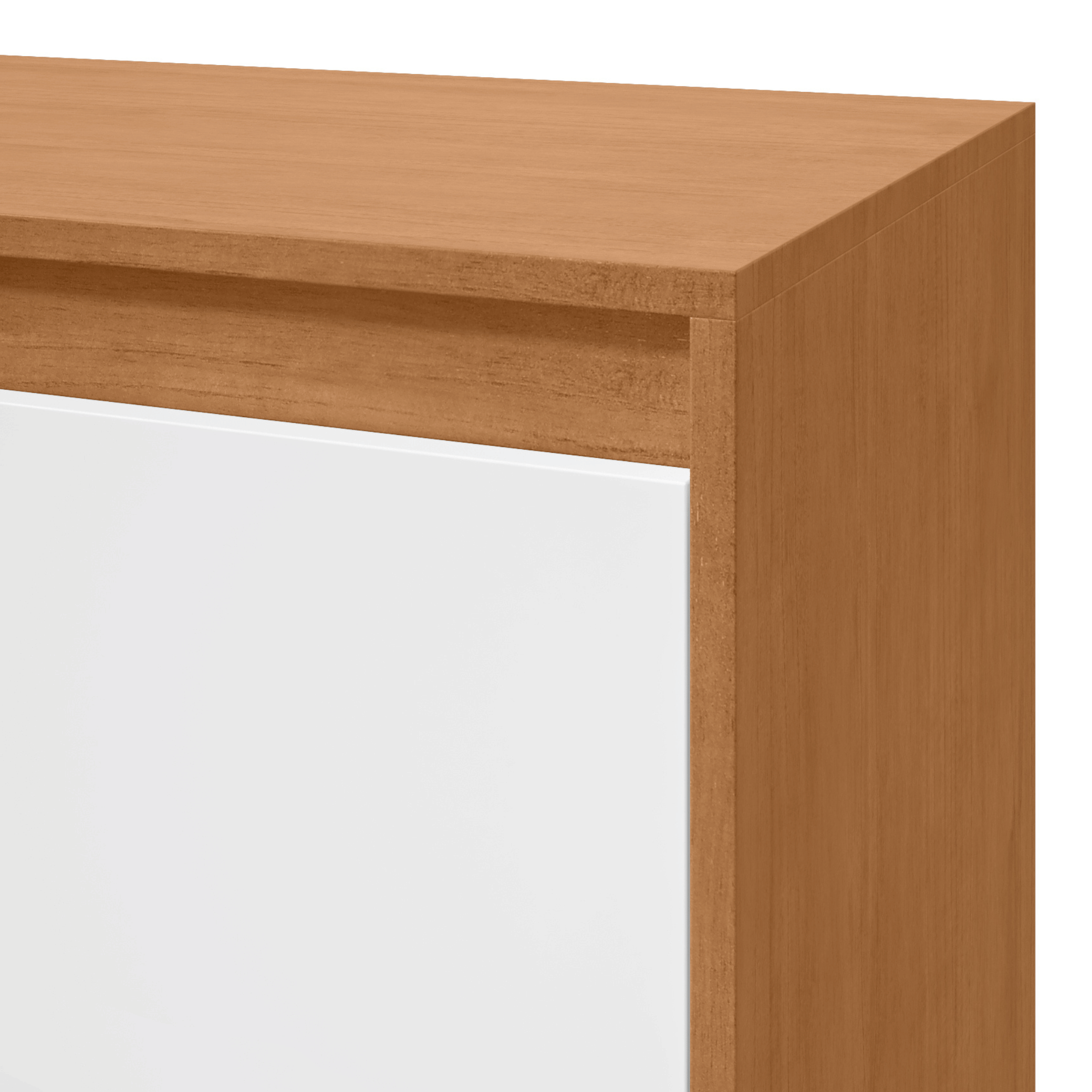 Armário Multiuso Bliss Lopas 2 Portas 50cm Amêndoa e Branco