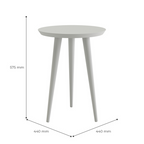 Mesa Lateral Luna 44cm Patrimar Redonda Off White