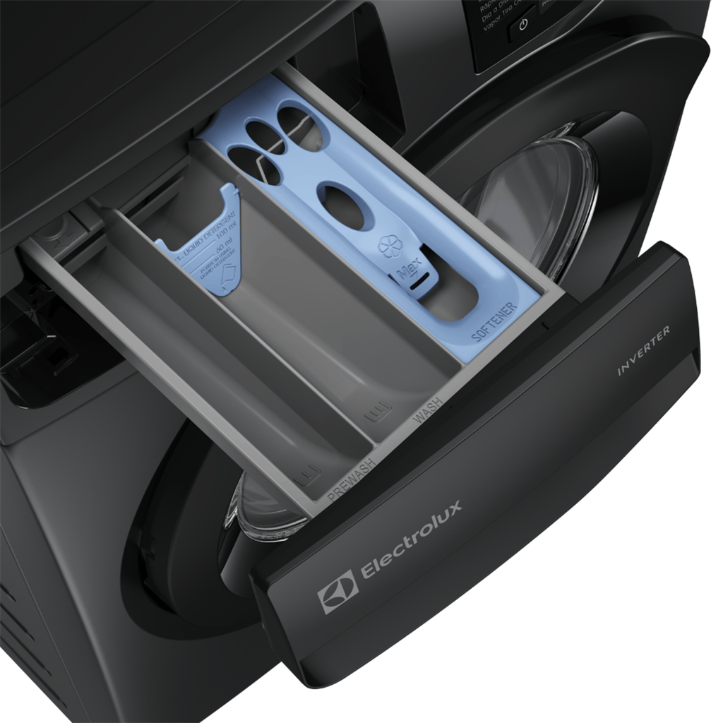 Lavadora de Roupas Electrolux 12KG LFC12 Lavagem Inteligente Inverter com Água Quente Cinza Ônix 220V