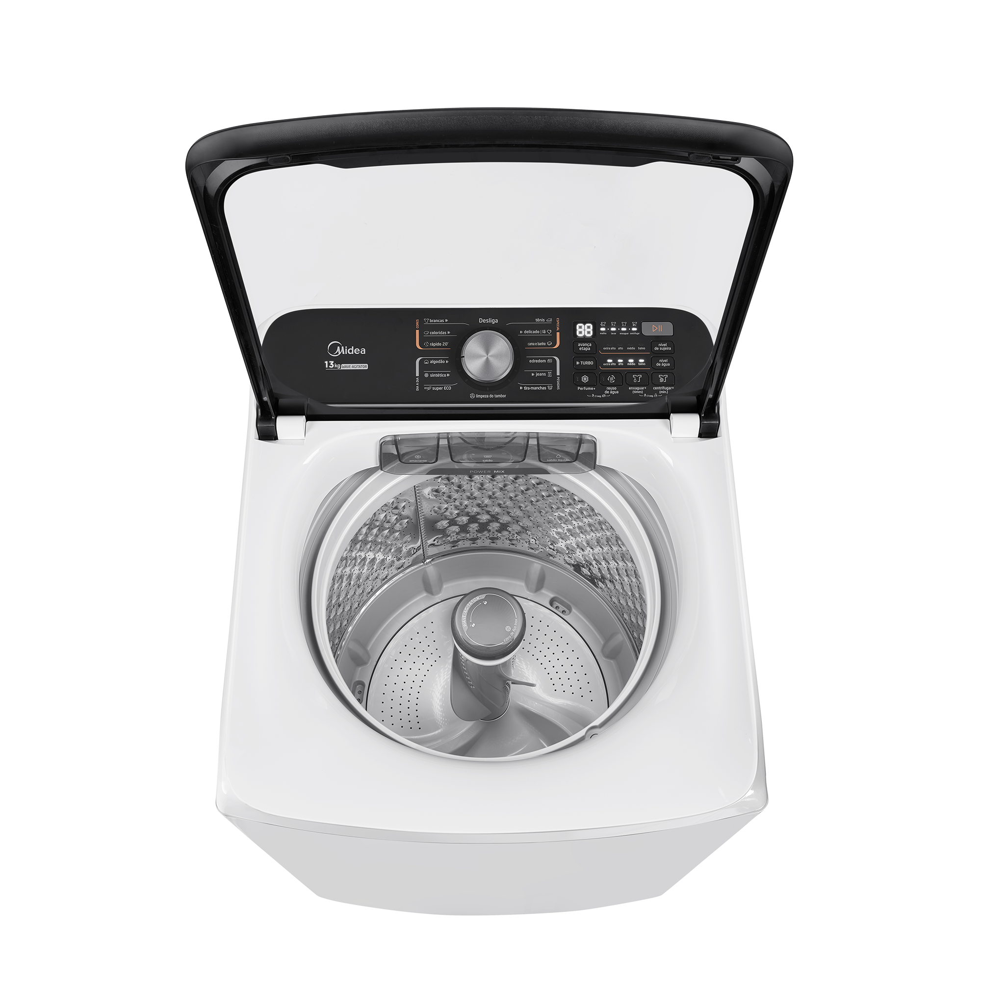 Lavadora de Roupas Midea 13KG Wave Agitador Branco 220V