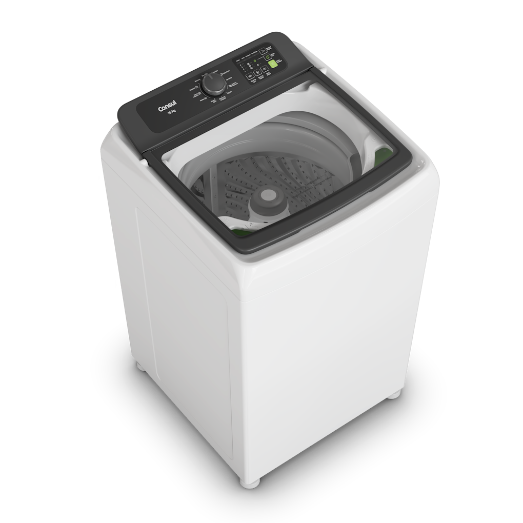 Lavadora de Roupas Consul 15Kg CWN15A Modo Eco Cesto Inox Branco 220V