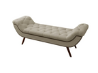 Puff Recamier Veneza Perfan 160cm com Tachas Bege