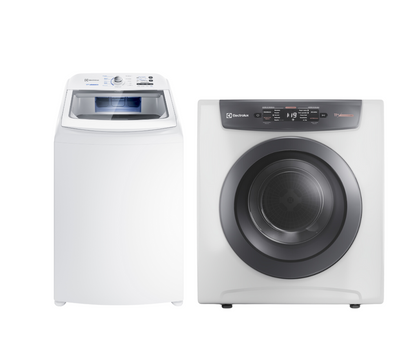 Conjunto Electrolux Lavadora de Roupas 17kg Essential Care LED17 + Secadora Piso e Parede 11kg SVB11 220V
