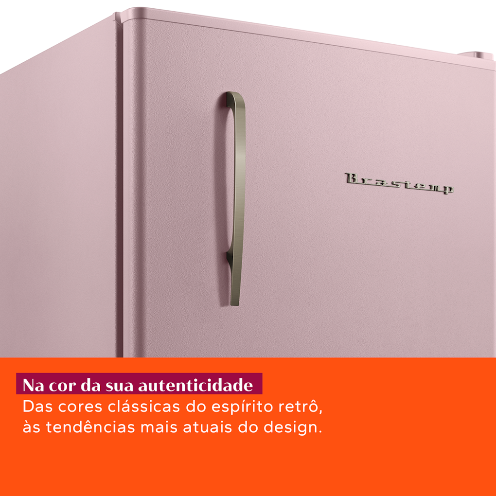 Frigobar Brastemp Retrô 76L BRA08HO Rose 220V
