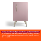 Frigobar Brastemp Retrô 76L BRA08HO Rose 220V