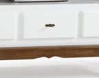 Rack Rústico 150cm Linz 60501 3 Gavetas Branco e Imbuia