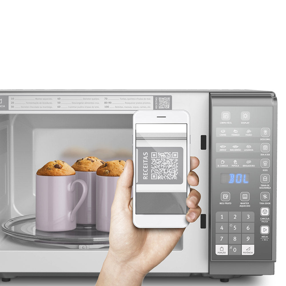 Micro-ondas Electrolux 31L Painel Integrado Função Tira Odor Prata 220V