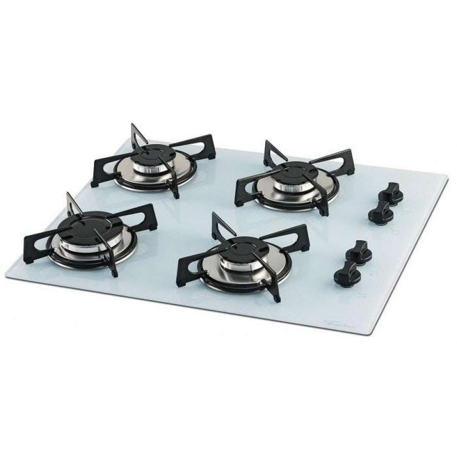 Cooktop à Gás Fischer 4 Bocas 1519-5902 Vidro Branco Bivolt