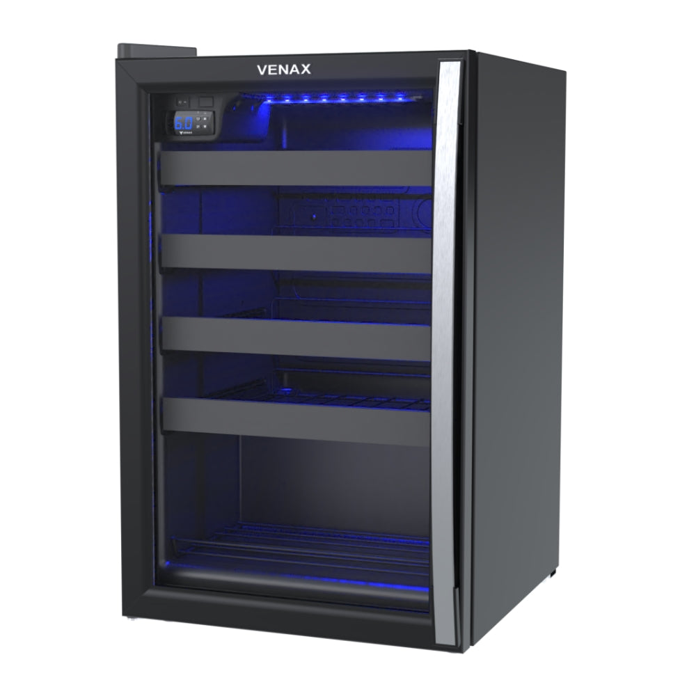 Adega Venax 24 Garrafas Piubella  Porta Invertida 19928 Preto 220V