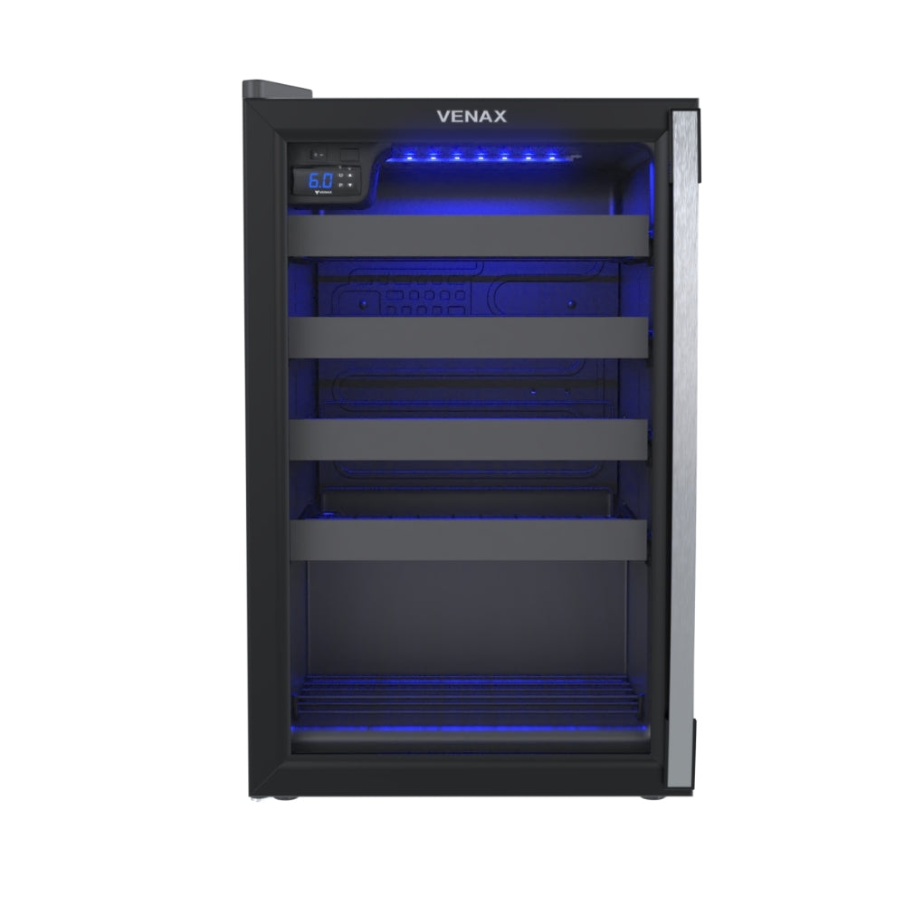 Adega Venax 24 Garrafas Piubella  Porta Invertida 19928 Preto 220V