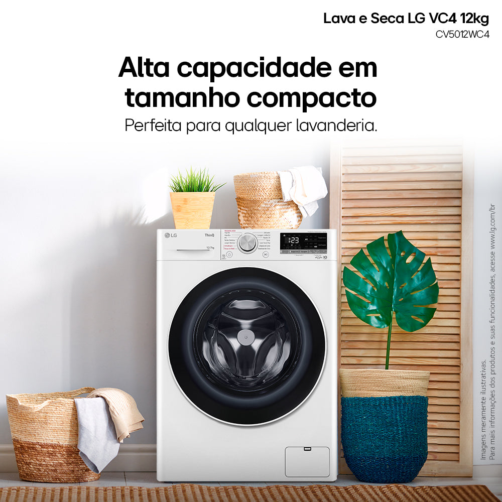 Lava e Seca LG 14kg VC4 AI DD Smart Branca 220V