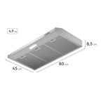Depurador de Ar Electrolux 80cm 3 Velocidades DE8SS Inox 220V