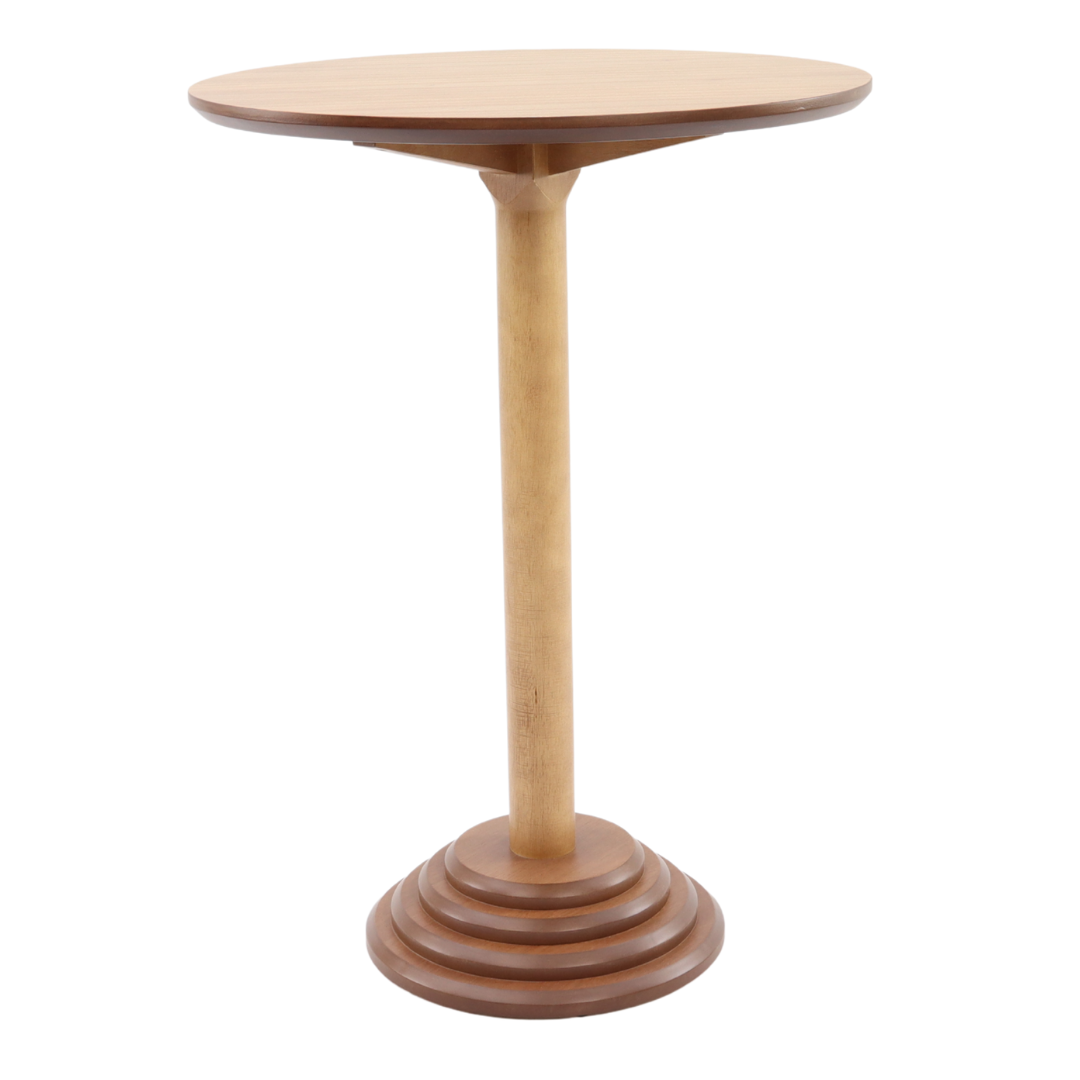 Mesa Redonda Nina Nacional 70x70cm Tampo Amêndoa