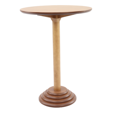 Mesa Redonda Nina Nacional 70x70cm Tampo Amêndoa