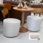 Mesa Redonda Nina Nacional 70x70cm Tampo Amêndoa