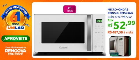 Micro-ondas Consul 23L Função Marmita CMS23AB Branco 220V