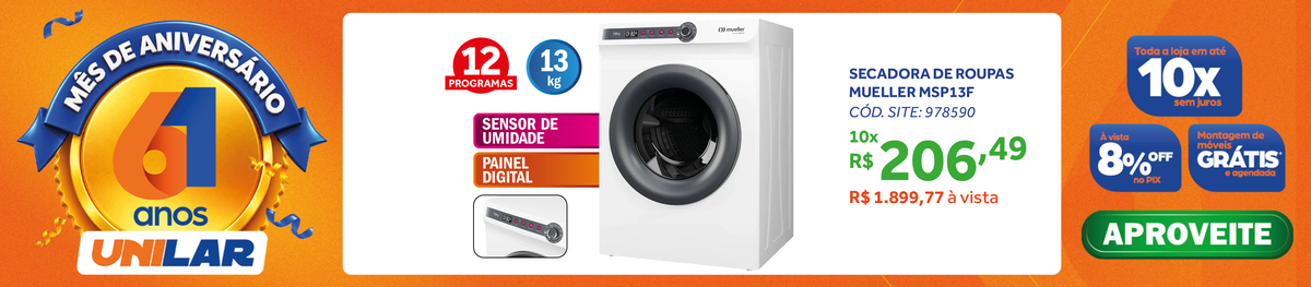 Lavadora de Roupas Samsung 11Kg Inverter WW11T Branco 220V