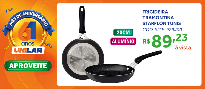 Frigideira Tramontina Tunis Alumínio Starflon Premium 20cm