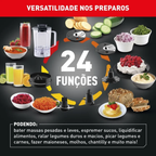 MultiProcessador Arno MultiChef 24 Funções MP72 1000W Preto 220V