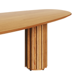 Mesa de Centro Living Orgânica Imcal 120x37 Pé Ripado  Nature