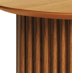 Mesa de Centro Living Orgânica Imcal 120x37 Pé Ripado  Nature