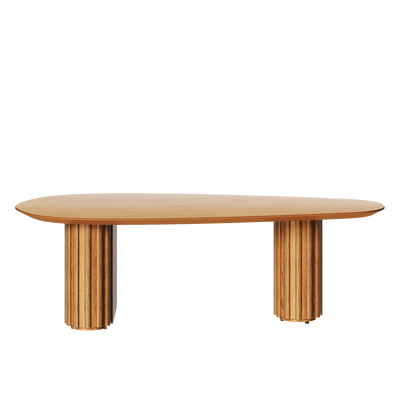 Mesa de Centro Living Orgânica Imcal 120x37 Pé Ripado  Nature