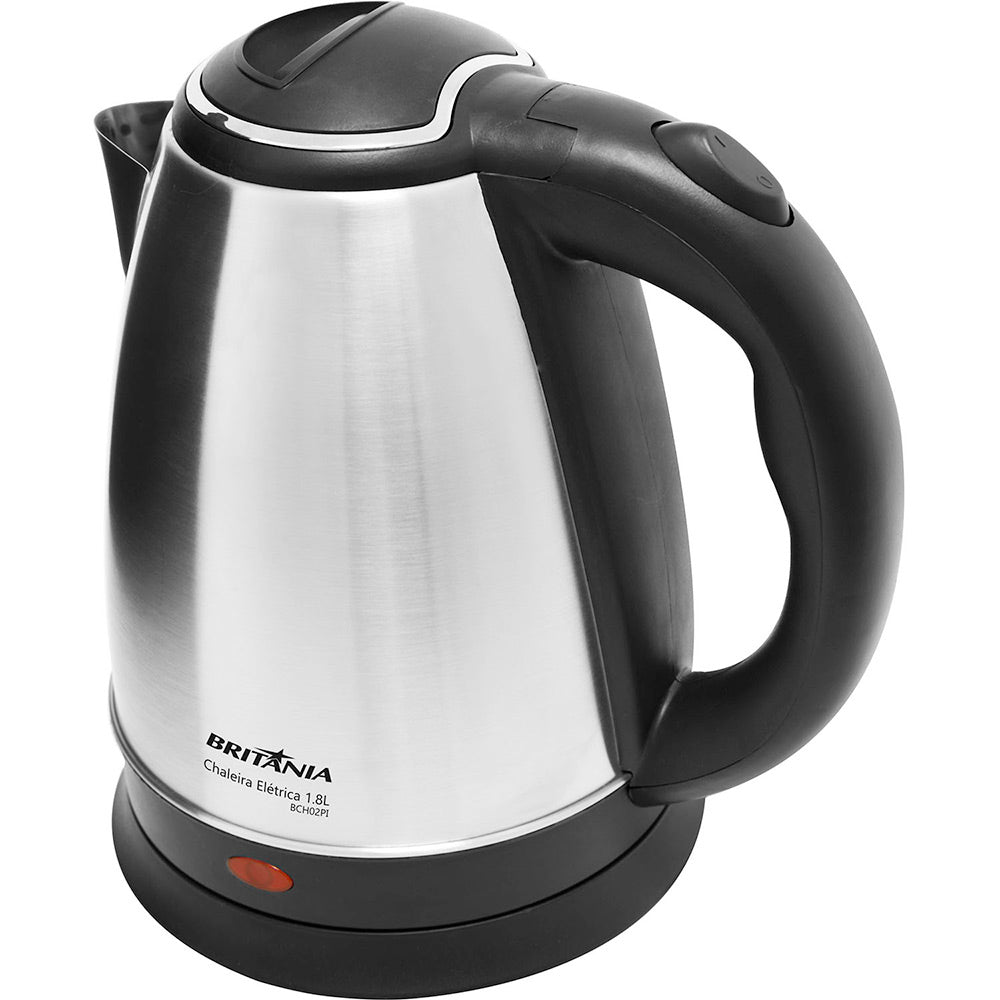 Chaleira Elétrica Britânia 1,8L BCH02PI Inox/Preto 220V