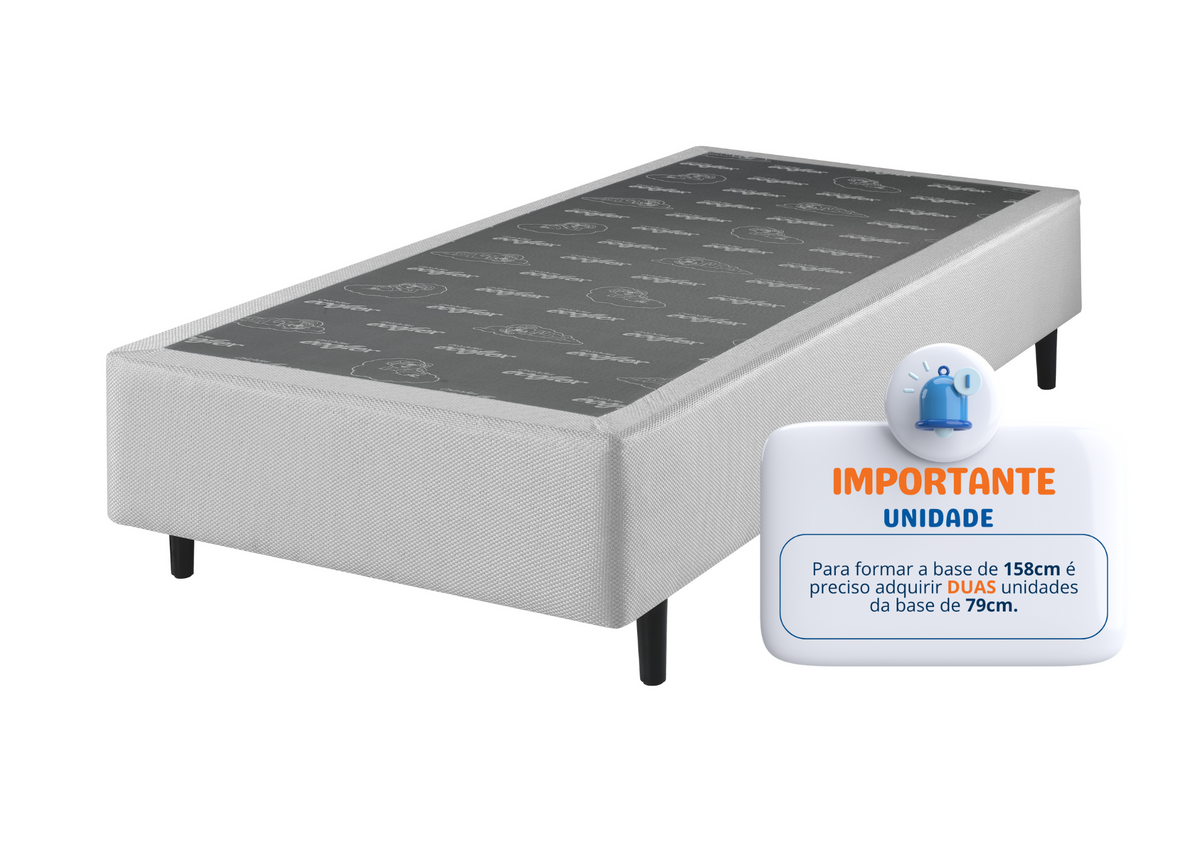 Base Para Colchão Privilege Queen Ecoflex 79x198x25cm Unidade Prata