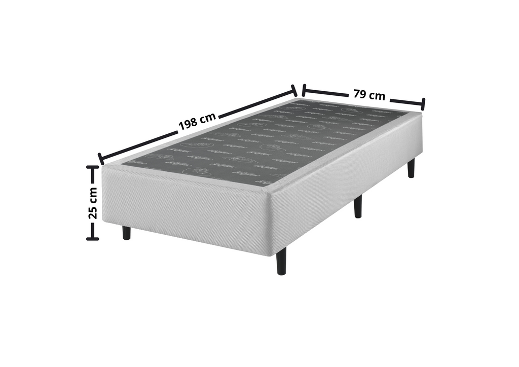 Base Para Colchão Privilege Queen Ecoflex 79x198x25cm Unidade Prata