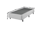 Base Para Colchão Privilege Queen Ecoflex 79x198x25cm Unidade Prata