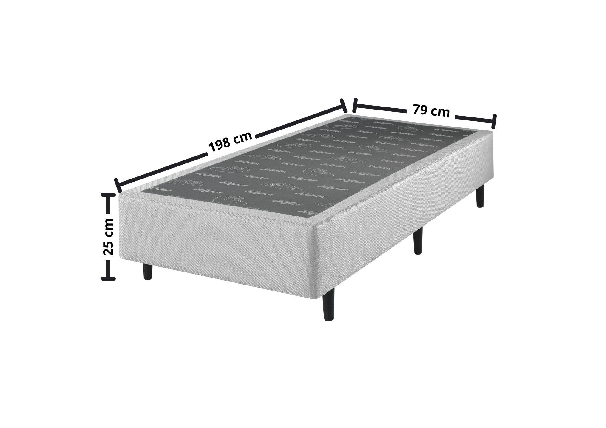 Base Para Colchão Privilege Queen Ecoflex 79x198x25cm Unidade Prata