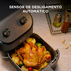 Fritadeira Elétrica Sem Óleo Air Fryer 8,5L Midea Widemax Cyclone Preto 220V