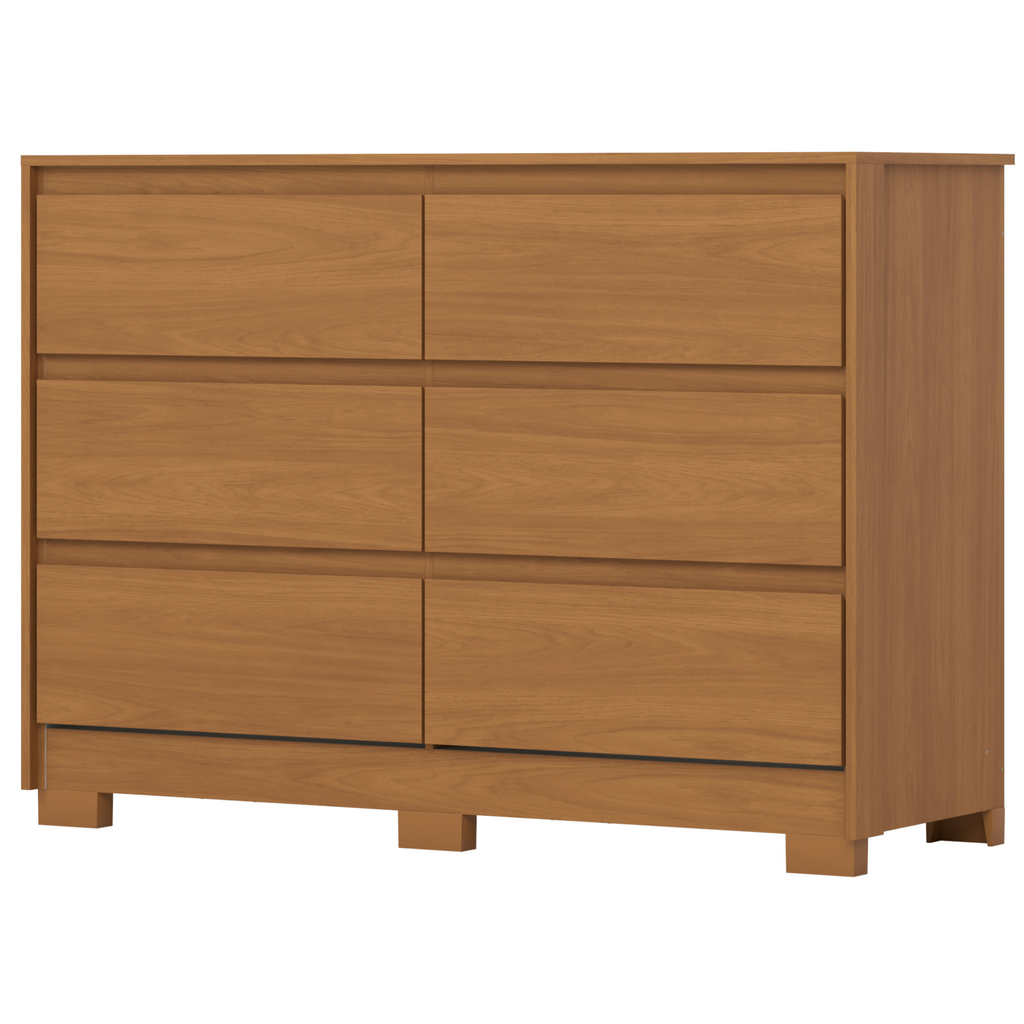 Cômoda Ravenna Henn 129cm 6 Gavetas Cinamomo