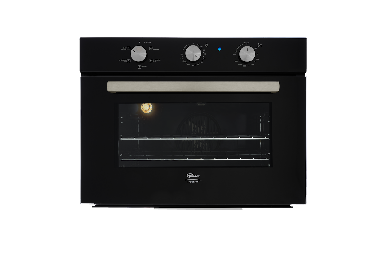 Kit Fischer de Embutir Forno Elétrico 50 Litros Infinity+Micro-ondas 25 Litros Fit Line Preto 220V