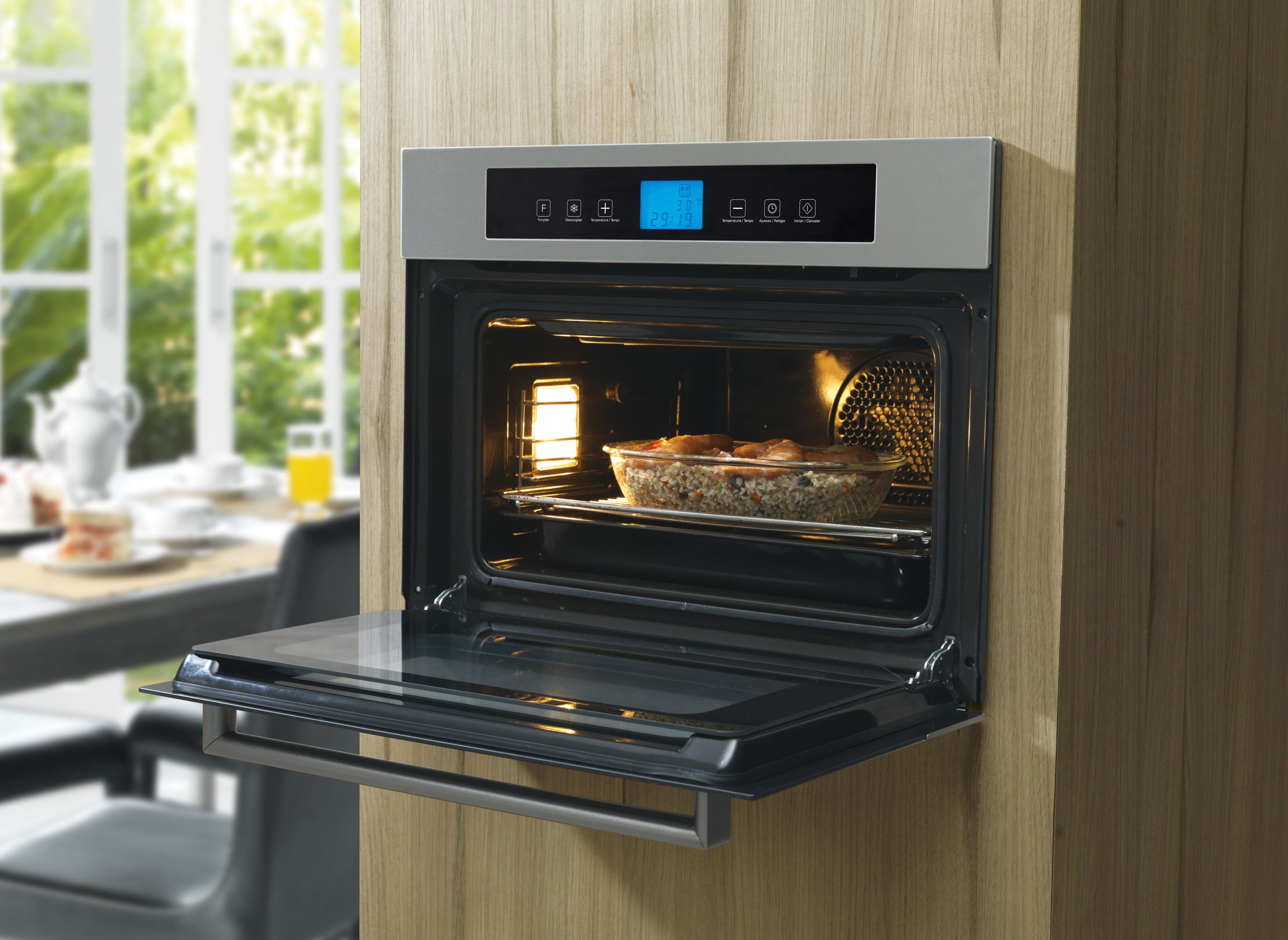 Forno de Embutir Elétrico Fischer 43L com Convecção Timer Digital Inox/Preto 220V