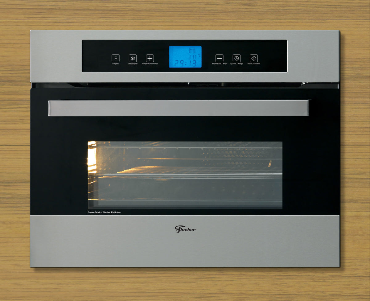 Forno de Embutir Elétrico Fischer 43L com Convecção Timer Digital Inox/Preto 220V