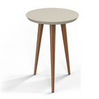 Mesa Lateral Luna 44cm Patrimar Redonda Off White